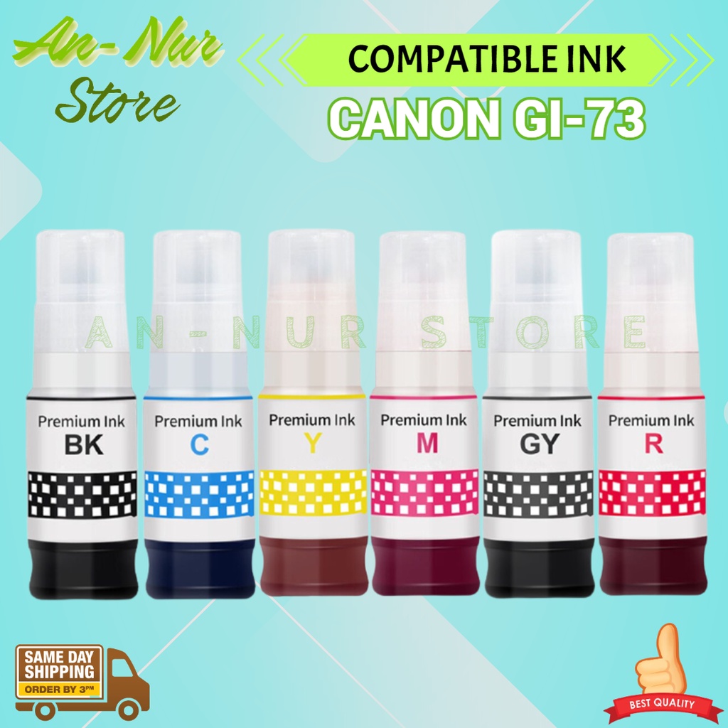 GI-73 Gi73 GI 73 Compatible Refill Ink For CANON PIXMA G570 G670 (6 ...