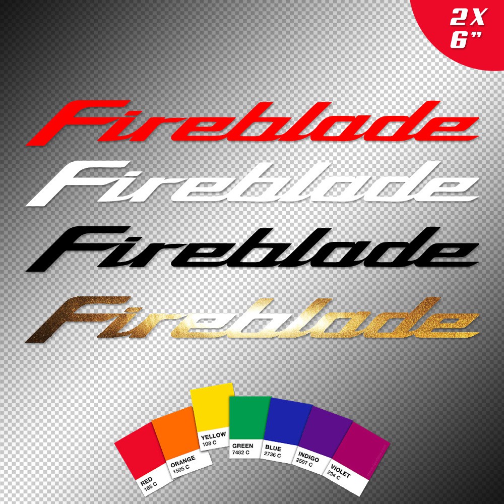 Stickers | (2) Honda Fireblade | Weather Proof Die-cut decals | CBR ...