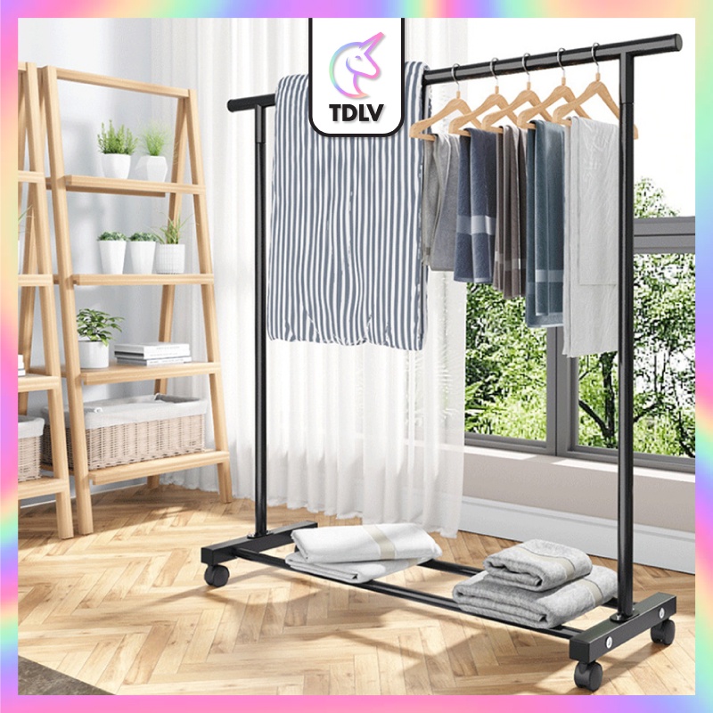 TDLV Simple Coat Rack Hanger Floor Bedroom Home Bedroom Clothes Rack
