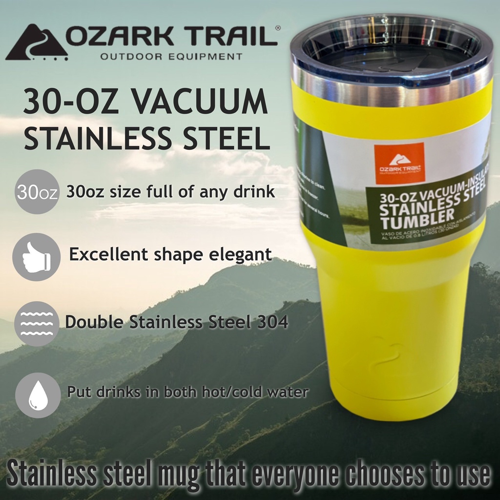 Ozark trail tumbler 30oz cold cup keeps temperature for 18 24 hrs size