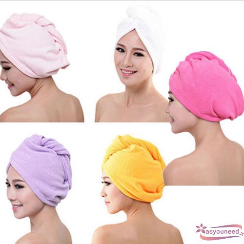AydღMicrofiber Hair Wrap Towel Hat Turban Twist Quick Drying Dry Cap