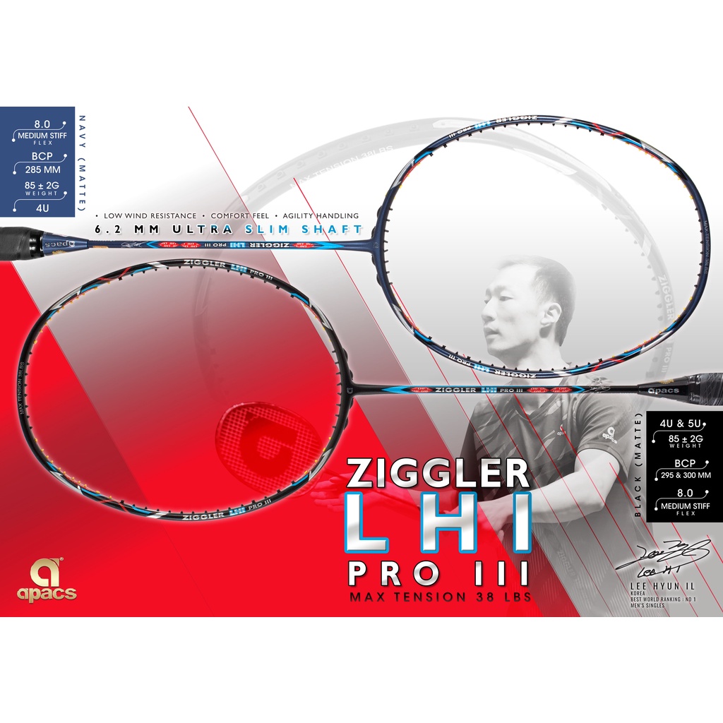 APACS ZIGGLER LHI PRO III (ENDORSED BY LEE HYUN IL) | Shopee Malaysia