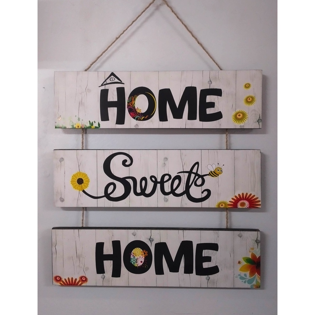 Home Sweet Home Hanging Wall Decor Home Décor Wood Sign Inspirational ...