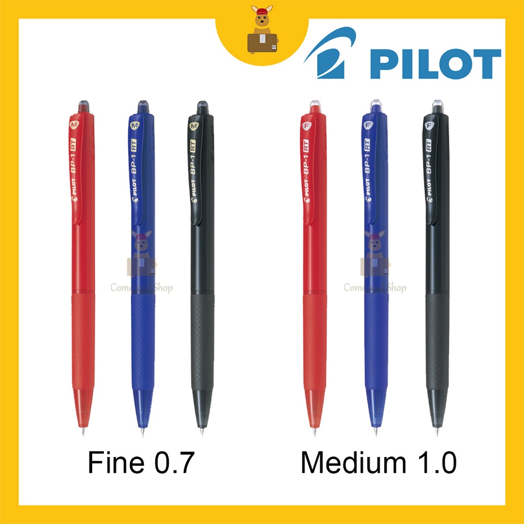 Pilot BP-1 RT Ball Pen - 0.7/1.0MM Black/Blue/Red BP1-RT BP1RT Fine ...