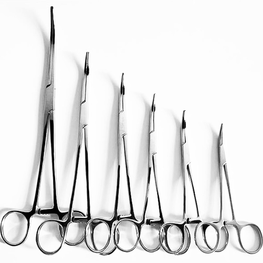 Medical Hemostat Pliers Clamp Elbow Medical Scissors 12.5cm Shopee