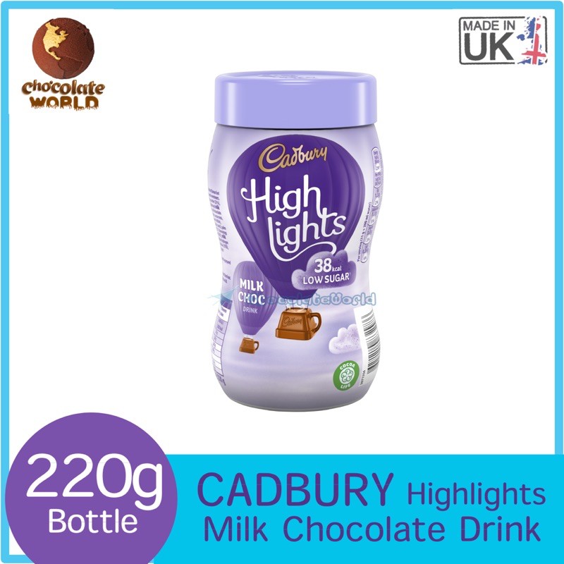 Cadbury Highlights Low Calorie Milk Chocolate 220g (Made in UK