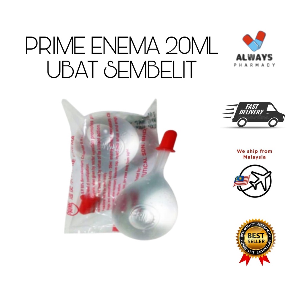 Prime Enema Sembelit 20ml Dewasa Shopee Malaysia