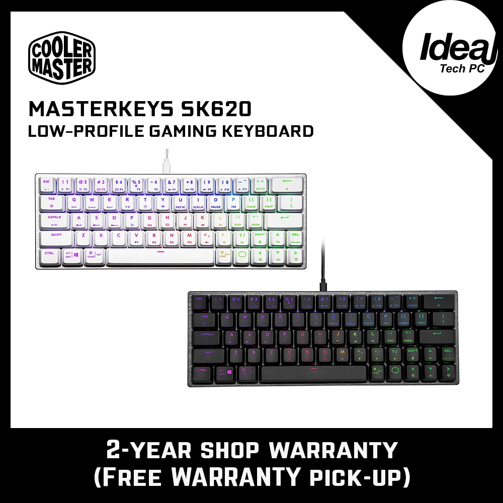 Cooler Master MasterKeys SK620 Low-Profile RGB, Mechanical Gaming Keyboard