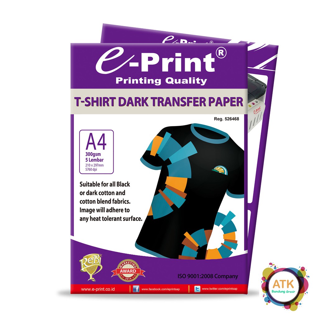 E-print Screen Printing Paper T-shirt Dark Transfer Paper Size A4 300 ...
