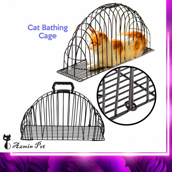 Cat Large Bathing Cage Bath Cage Sangkar Mandi Kucing Shopee Malaysia