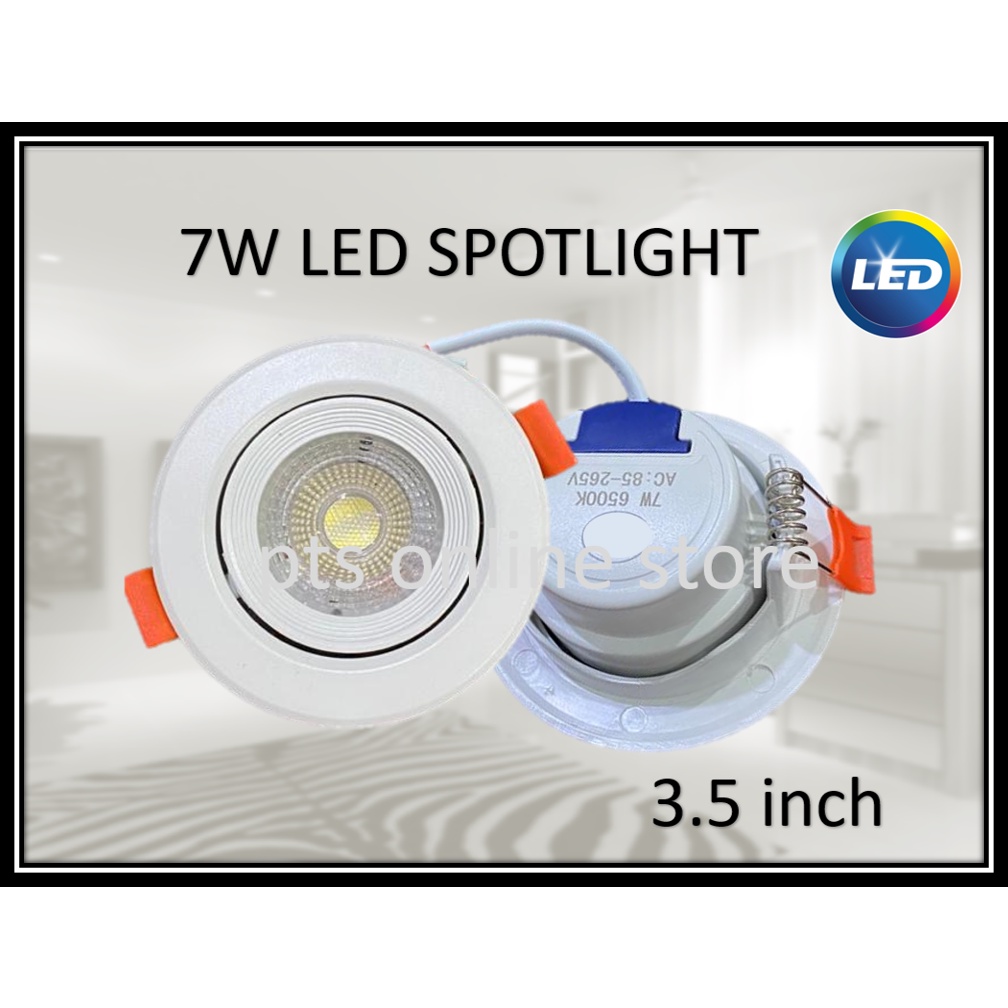 7W GEE LED Recessed Eyeball Spotlight Round LED Downlight Ceiling Light ...
