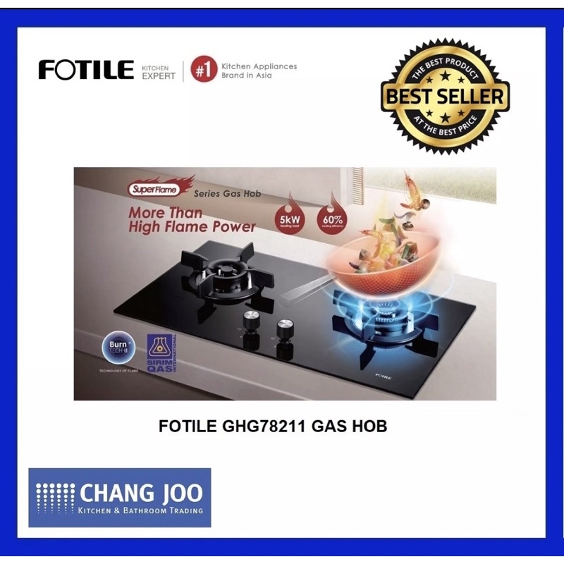 FOTILE GHG78211 BUILT-IN GAS BURNER | Shopee Malaysia