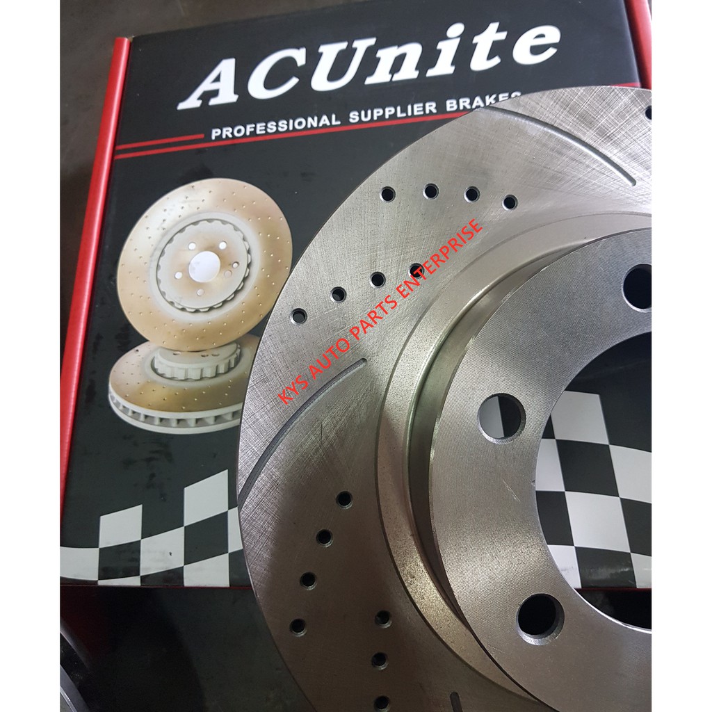 ACU Thailand # FRONT BRAKE DISC ROTOR drilled & slotted (297MM&319MM ...