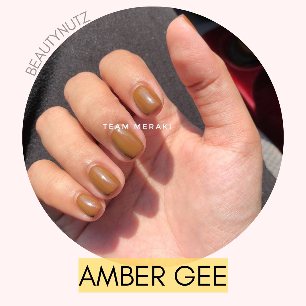 CLEARANCE READ CAPTION❗️- ELM Nail Polish - Peel Off & Breathable [Ready  Stock Sabah + Free Gift] Amber Gee