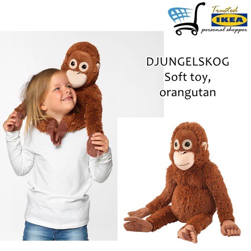DJUNGELSKOG Soft toy, orangutan - IKEA