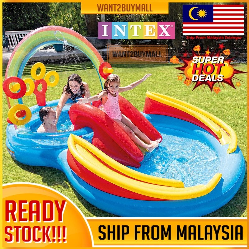 Intex play deals center rainbow ring