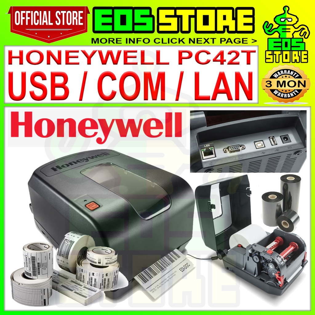 Honeywell Pc T Awb Thermal Barcode Network Lan Usb Printer Air Waybill