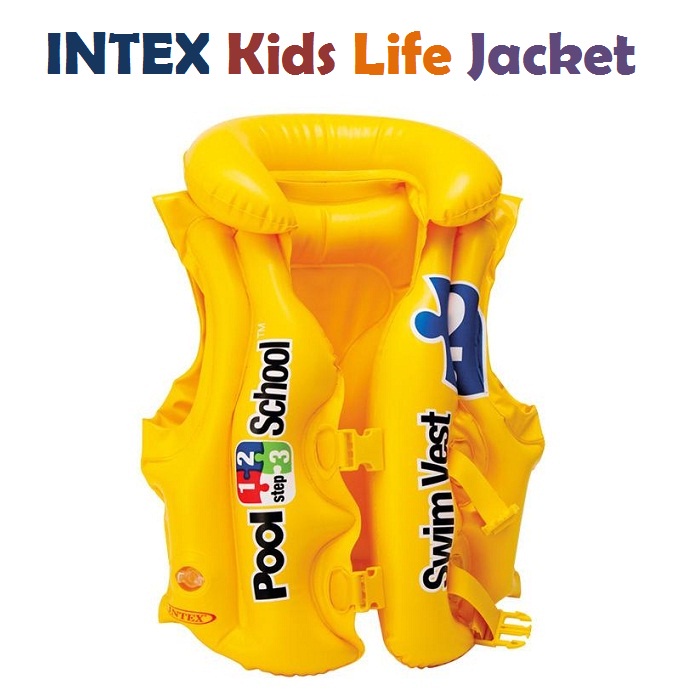 Intex Pool School Deluxe Swim Vest Life Jacket Swimming Float Life