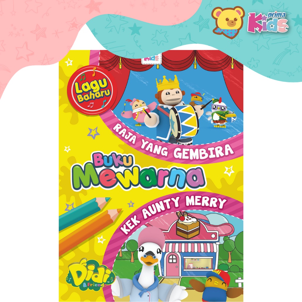 Colouring Book | Buku Mewarna Didi & Friends; Raja Yang Gembira & Kek ...