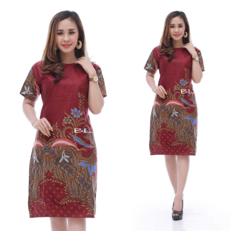 Latest Short Sleeve BATIK DRESS 0444 | Shopee Malaysia