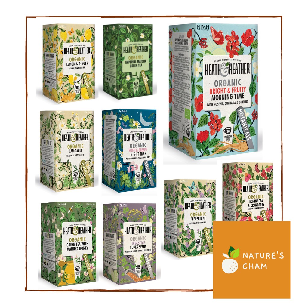 Heath & Heather Assorted Organic Tea (Imported from UK 🇬🇧) 20 bag / box ...