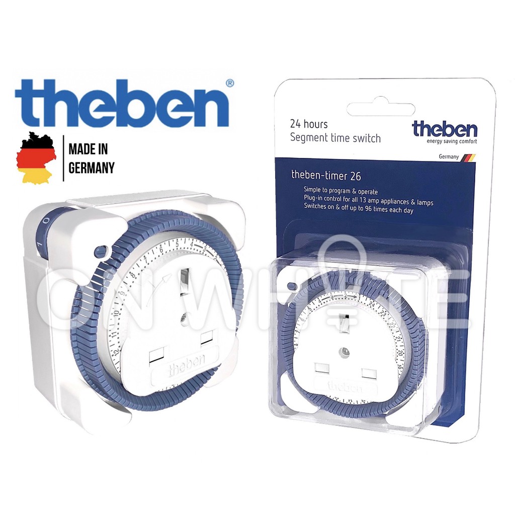 100% ORIGINAL THEBEN🇩🇪 / Maxvi Mxv-TM01 PLUG IN TIMER 13A 24Hours Time  Segment GERMANY