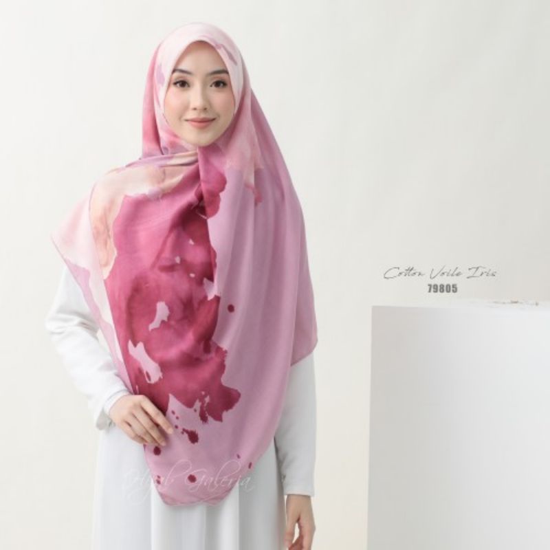 [HIJAB GALERIA]TUDUNG BAWAL COTTON VOILE LABUH BIDANG 60 HELWA,IRIS ...