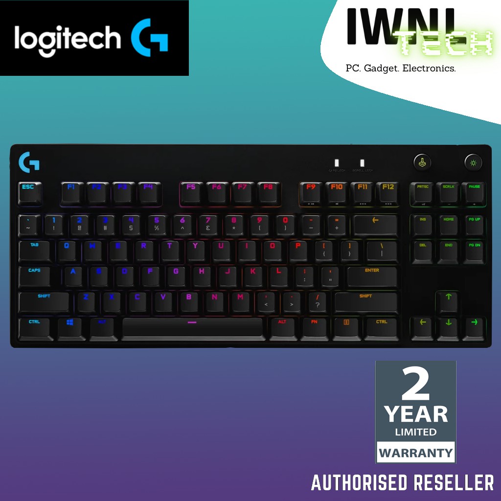 LOGITECH KEYBOARD GAMING WIRED USB PRO X TENKEYLESS MECHANICAL RGB (920 ...