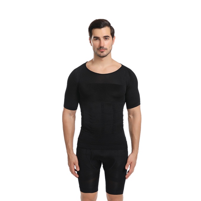 Mens Slimming T Shirt Body Shaper Compression Shirts