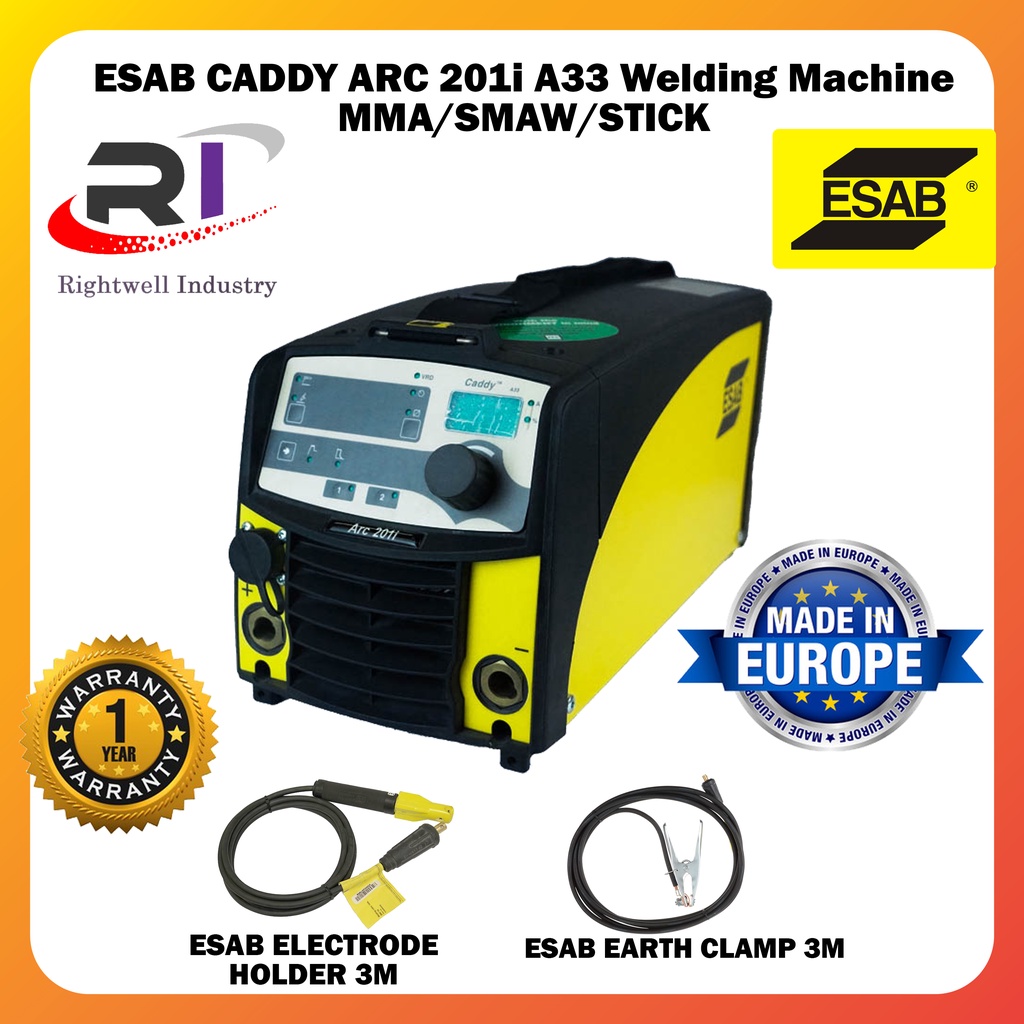 ESAB Welding Machine CADDY ARC 201i A33 MMA (SWEDEN) Shopee Malaysia