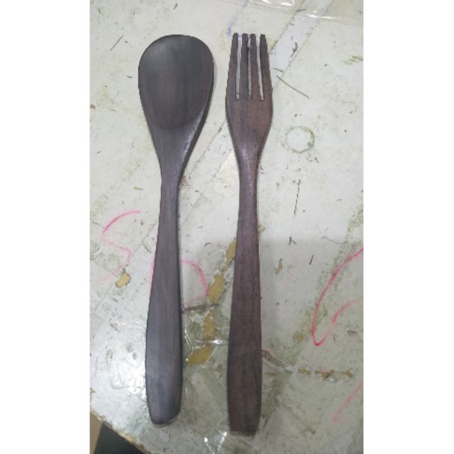 Sudu Kayu Garfu Kayu Wood Spoon Shopee Malaysia