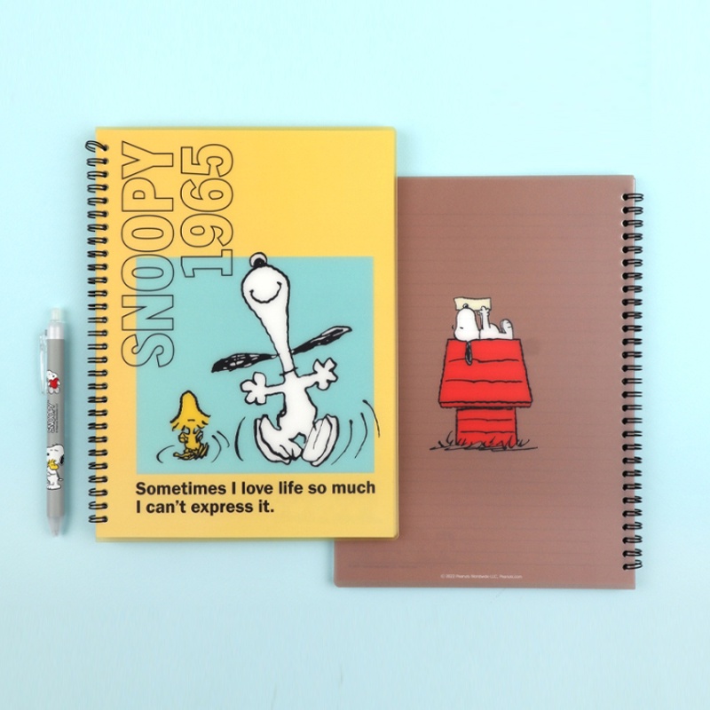 Peanuts Snoopy Friends Lined Spiral Notebook Spring Notepad Korean ...