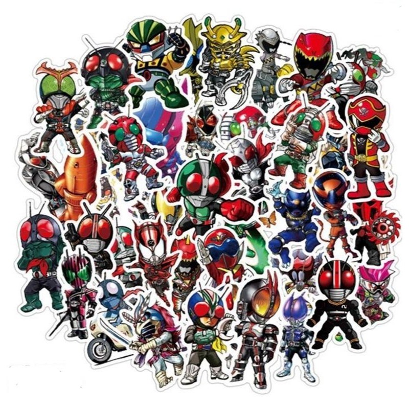 Kamen Rider 🔥50pcs Random Mix Sticker Gaban Power Ranger Masked Rider 🔥 ...