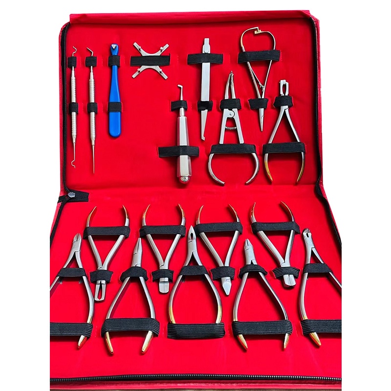 18Pcs Kit Dental Orthodontic Tools Set Orthodontic pliers Forming
