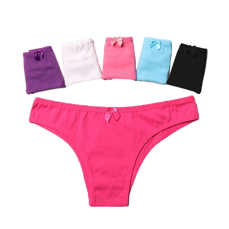 5 Pcs Set Women S Underwear Cotton Sexy Lace Panties Striped Briefs Everyday Lingerie Girls