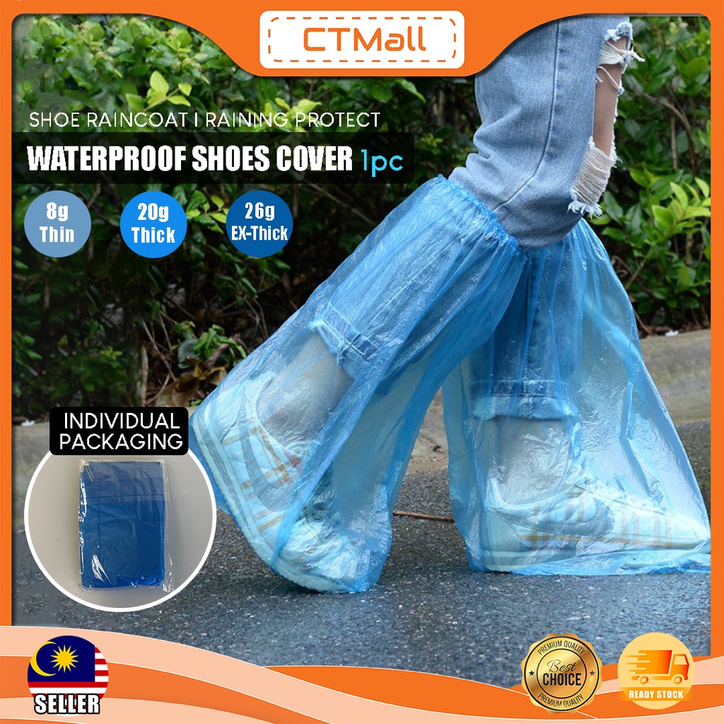 CTMALL Waterproof Shoe Cover Disposable Rainproof Foot Overshoes Shoe