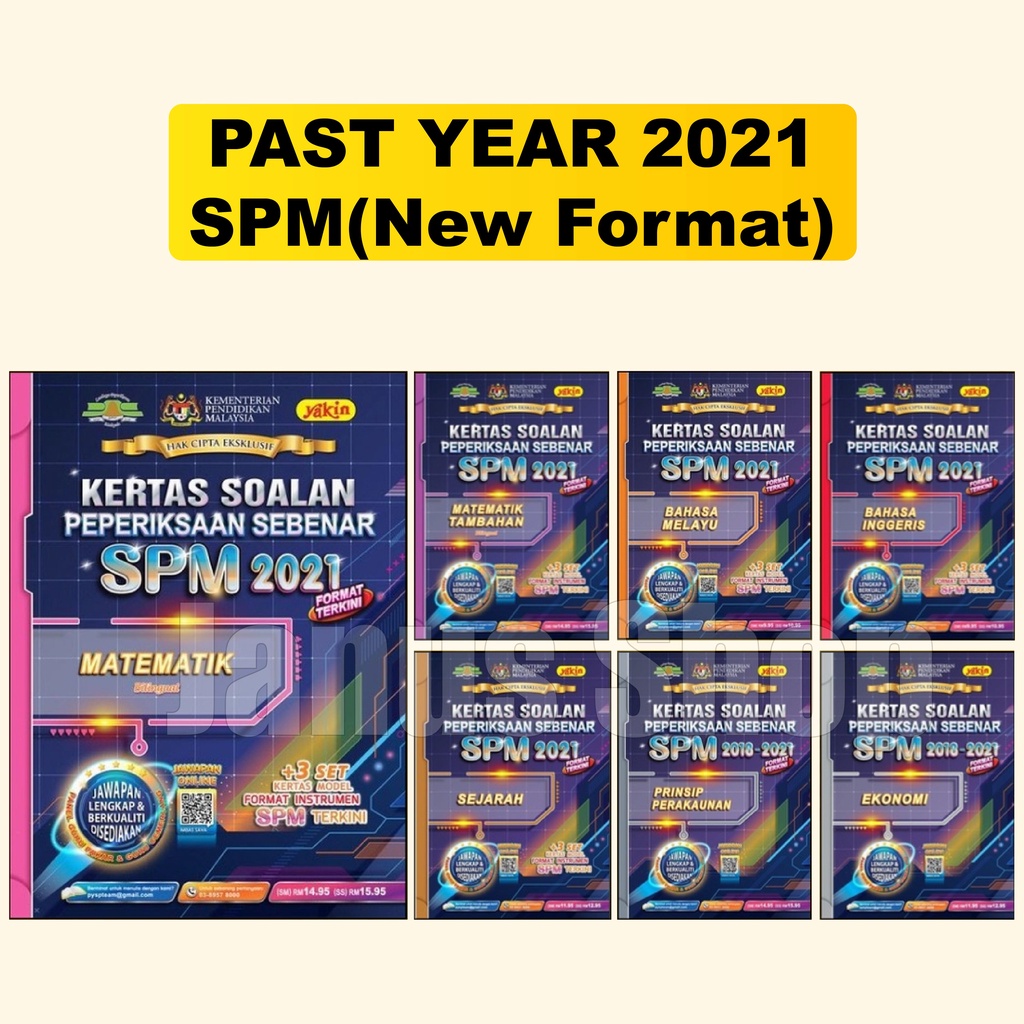 [PMB] YAKIN Past Year SPM Sebenar 2021 Kertas soalan Peperiksaan SPM