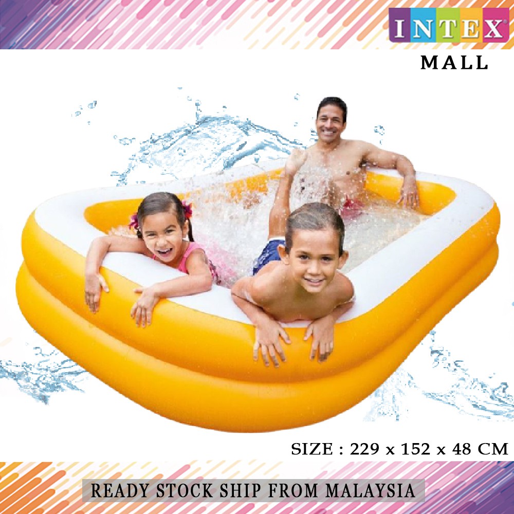 INTEX Ring Inflatable Mandarin Swim Center Family Pool Inflatable Kids ...