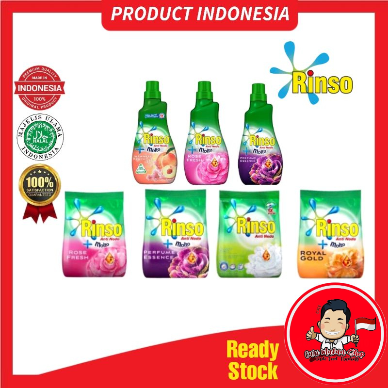 Rinso Anti Noda 770g -1000ml Product Indonesia 🇮🇩 Sanbun Cuci Baju Rose ...
