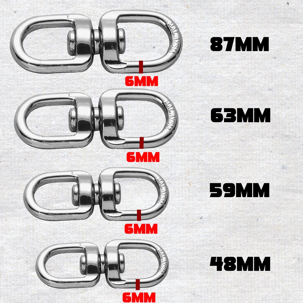 Quick Swivel Eye Hook Spin Swivel Rotate Ring Connector 304 Stainless