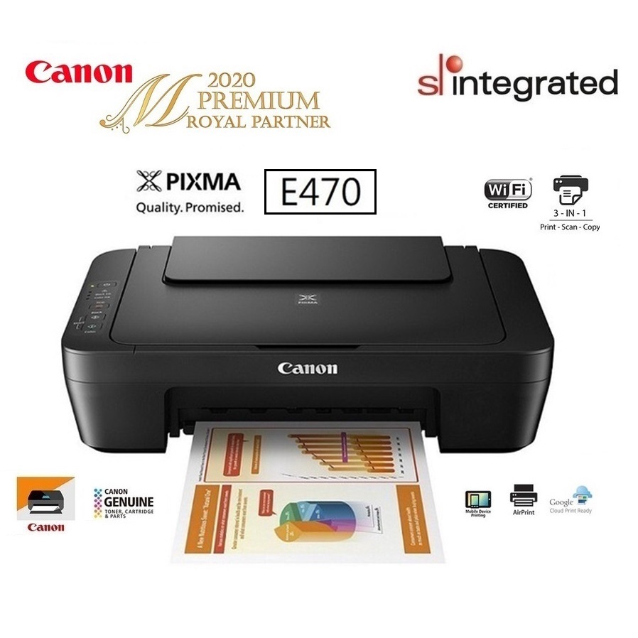 CANON PIXMA E470 INK EFFICIENT ALLINONE PRINTER WIRELESS Shopee