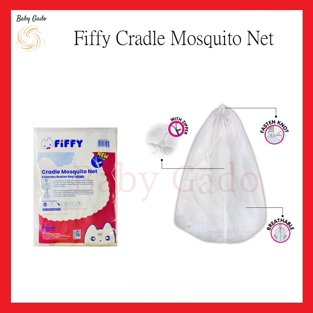 Cradle mosquito net with sales zip