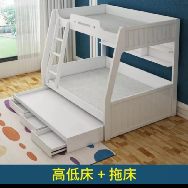 Adult on the bed boy girl on bunk beds Korean double picturebed level