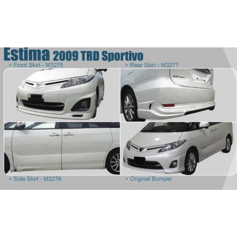 Toyota estima acr50 2009 2010 2011 TRD Sportivo bodykit body kit front