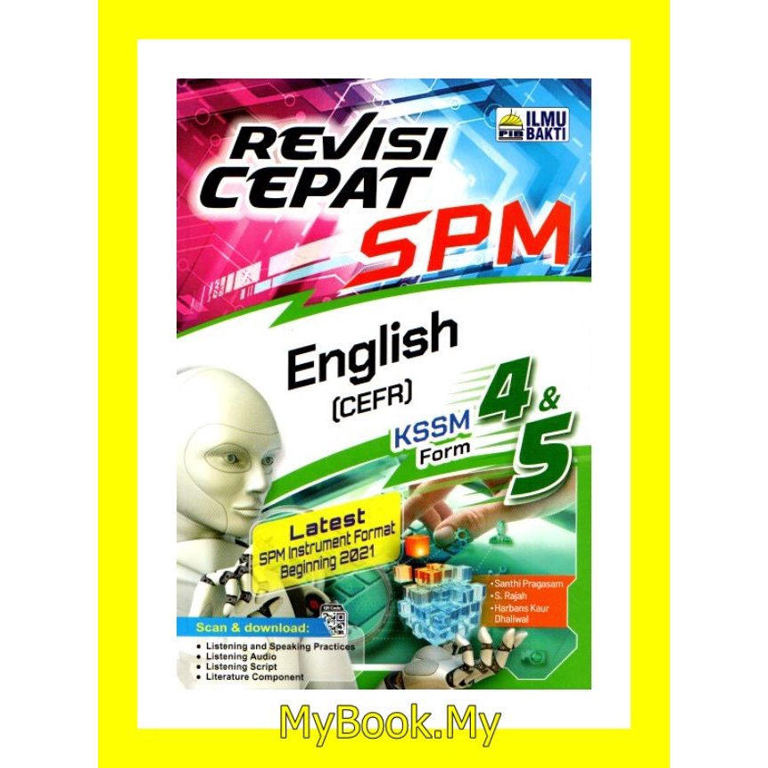 Myb Buku Rujukan Nota Revisi Cepat Spm English Cefr Kssm Tingkatan Ilmu Bakti Shopee