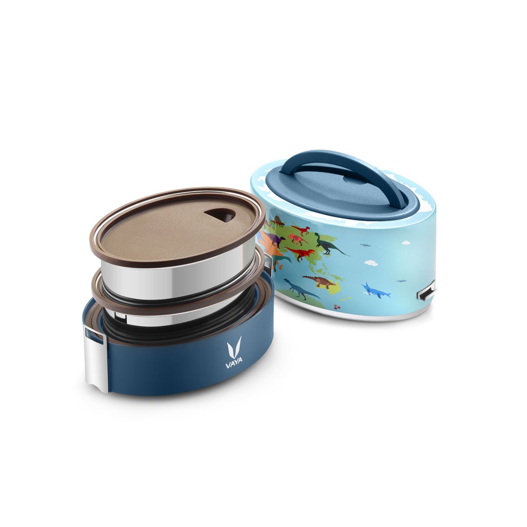 Vaya Tyffyn Polished Stainless Steel Lunch Box without BagMat, 600 ml