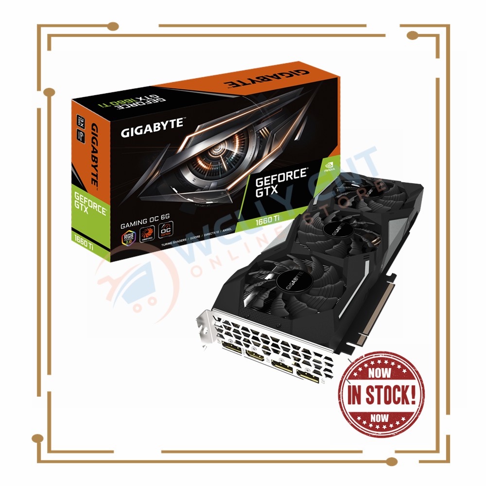 GIGABYTE GEFORCE GTX 1660 Ti OC 6G GRAPHIC CARD (GV-N166TOC-6GD) | Shopee  Malaysia