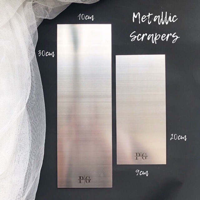 Metallic scrapper / stainless steel / ganache / buttercream / scrapper ...