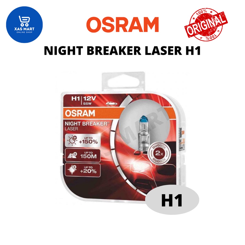 Genuine Osram Night Breaker Laser H1 Set +150% Brightness (Next