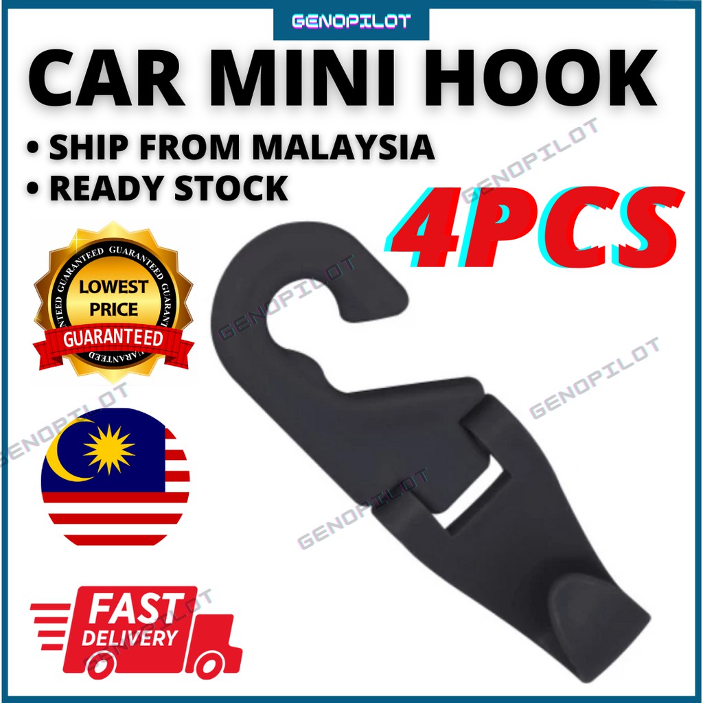 🔥CAR HEADREST MINI HOOK🔥 Multipurpose Backseat Organizer Hanger Grocery Bag Holder Penyangkut